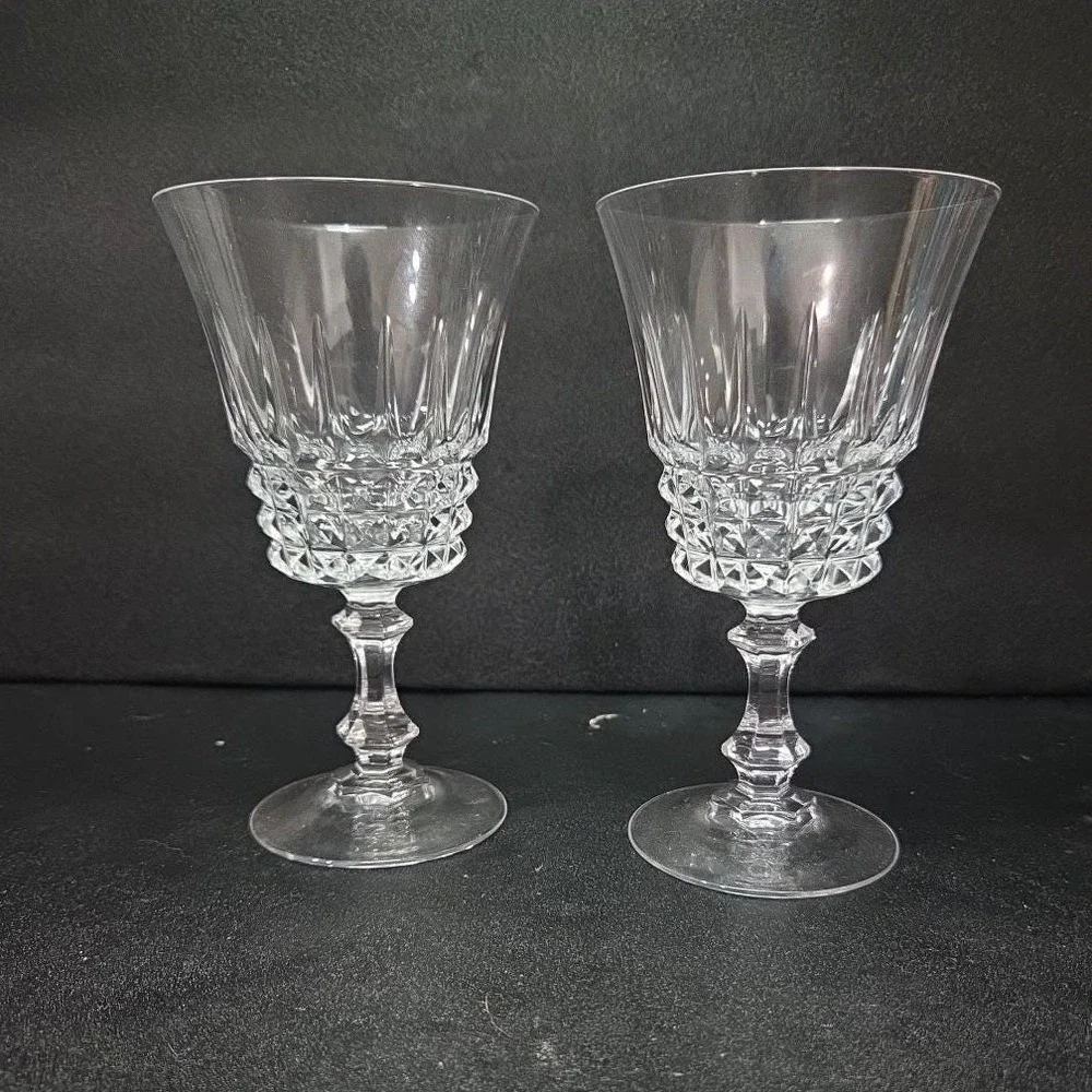 Cristal d'Arques Durand Sherry Glasses, Set of 2, Vintage Elysee‎ Taille Design